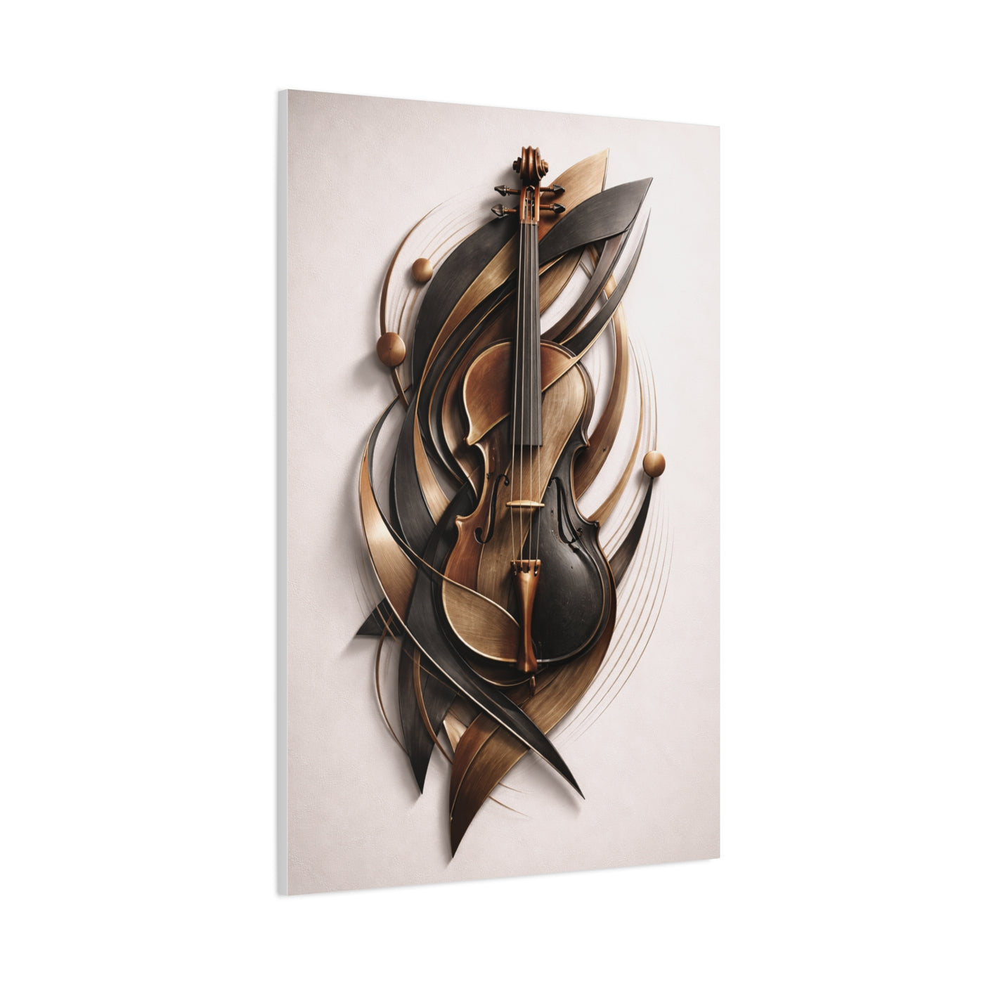 Sculptural Violin Motion Composition Wall Art & Canvas Print