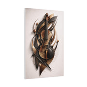 Sculptural Violin Motion Composition Wall Art & Canvas Print