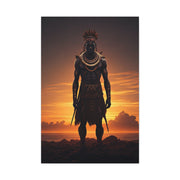 Sunset Warrior Silhouette Wall Art & Canvas Prints