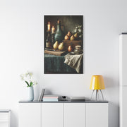 Rustic Pear & Candle Still Life Wall Art & Canvas Print