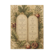 Ten Commandments Botanical Scripture Wall Art & Canvas Print