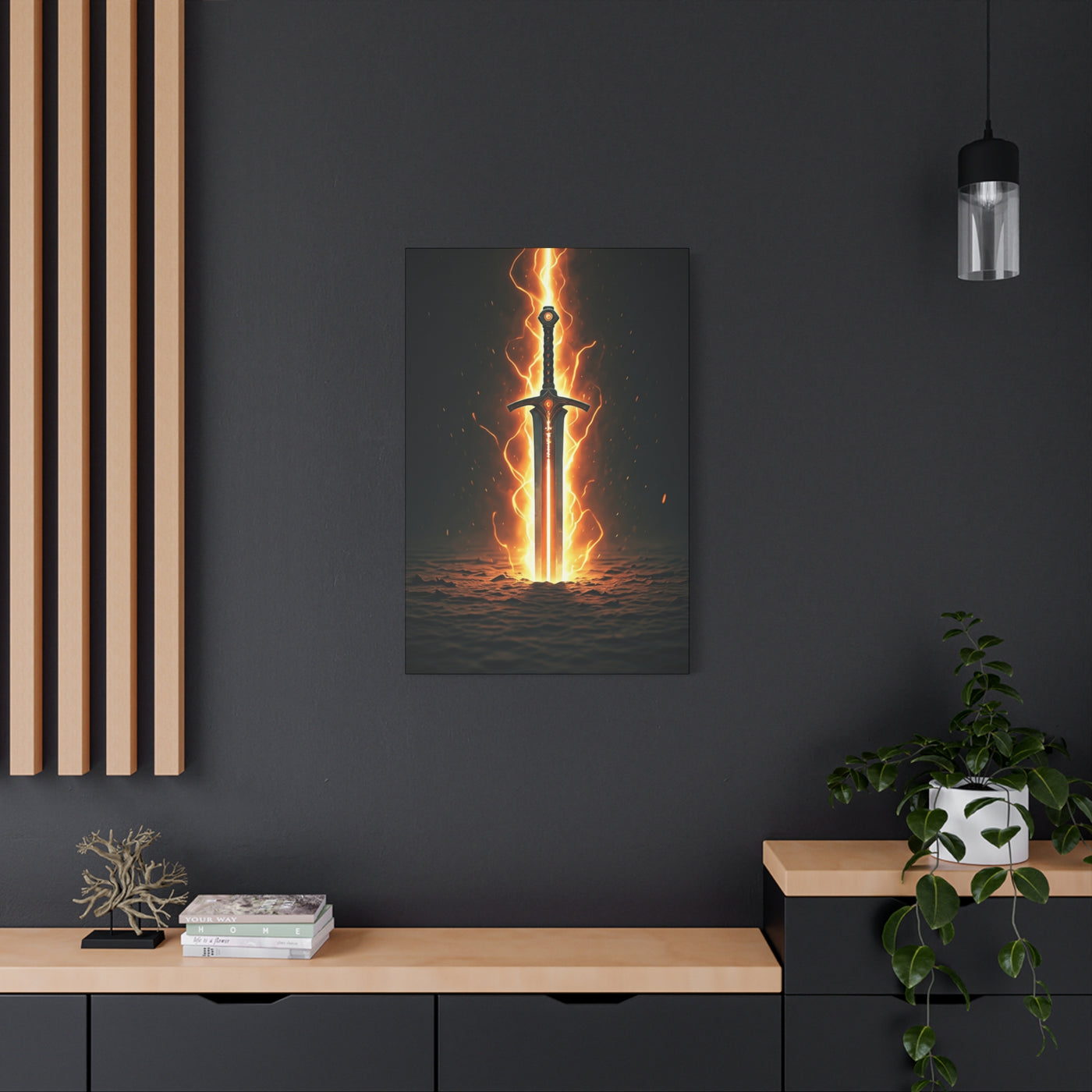 Blade of Eternal Flame Wall Art & Canvas Print