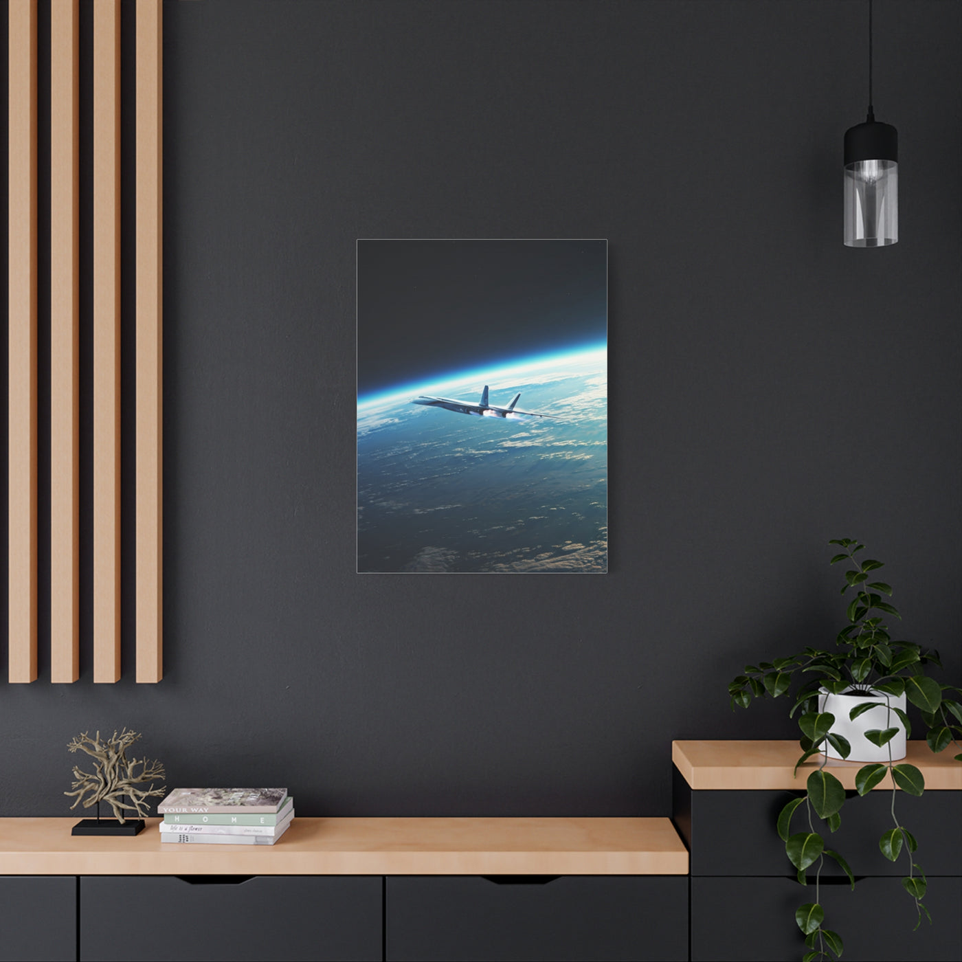 High-Altitude Spaceplane Earth Orbit Wall Art & Canvas Prints