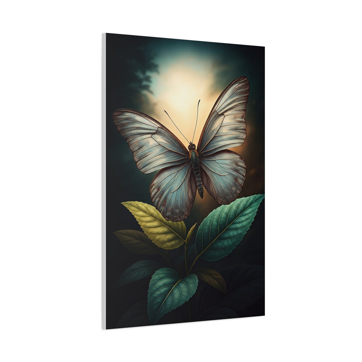 Luminous Pale Wing Butterfly Garden Portrait Wall Art & Canvas Prints
