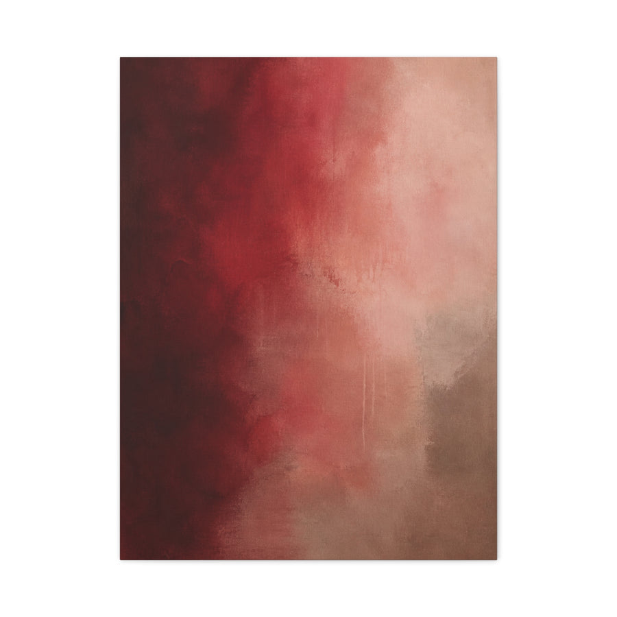 Burgundy Blush Color Field Abstraction Wall Art & Canvas Print