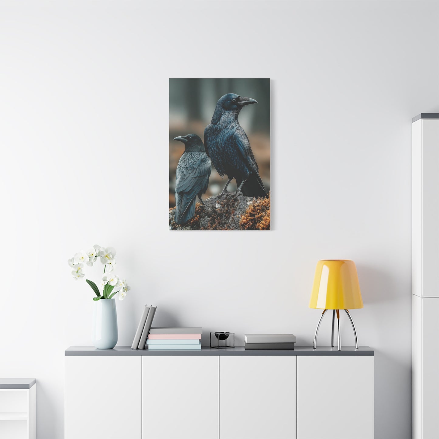 Raven and Crow Portrait – Guardians of the Wild Wall Art & Canvas Print