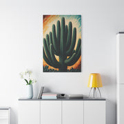 Textured Desert Saguaro Illustration Wall Art & Canvas Prints