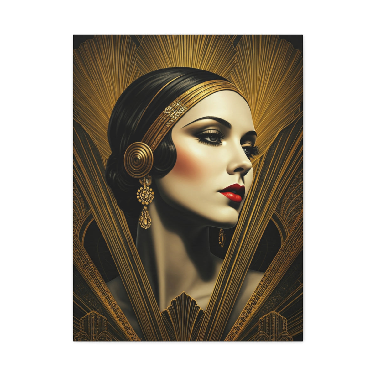 Glamorous Art Deco Portrait Wall Art & Canvas Prints