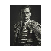 Stoic Warrior in Armor Black & White Wall Art & Canvas Prints