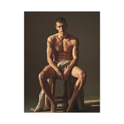 Masculine Seated Figure Study Wall Art & Canvas Print