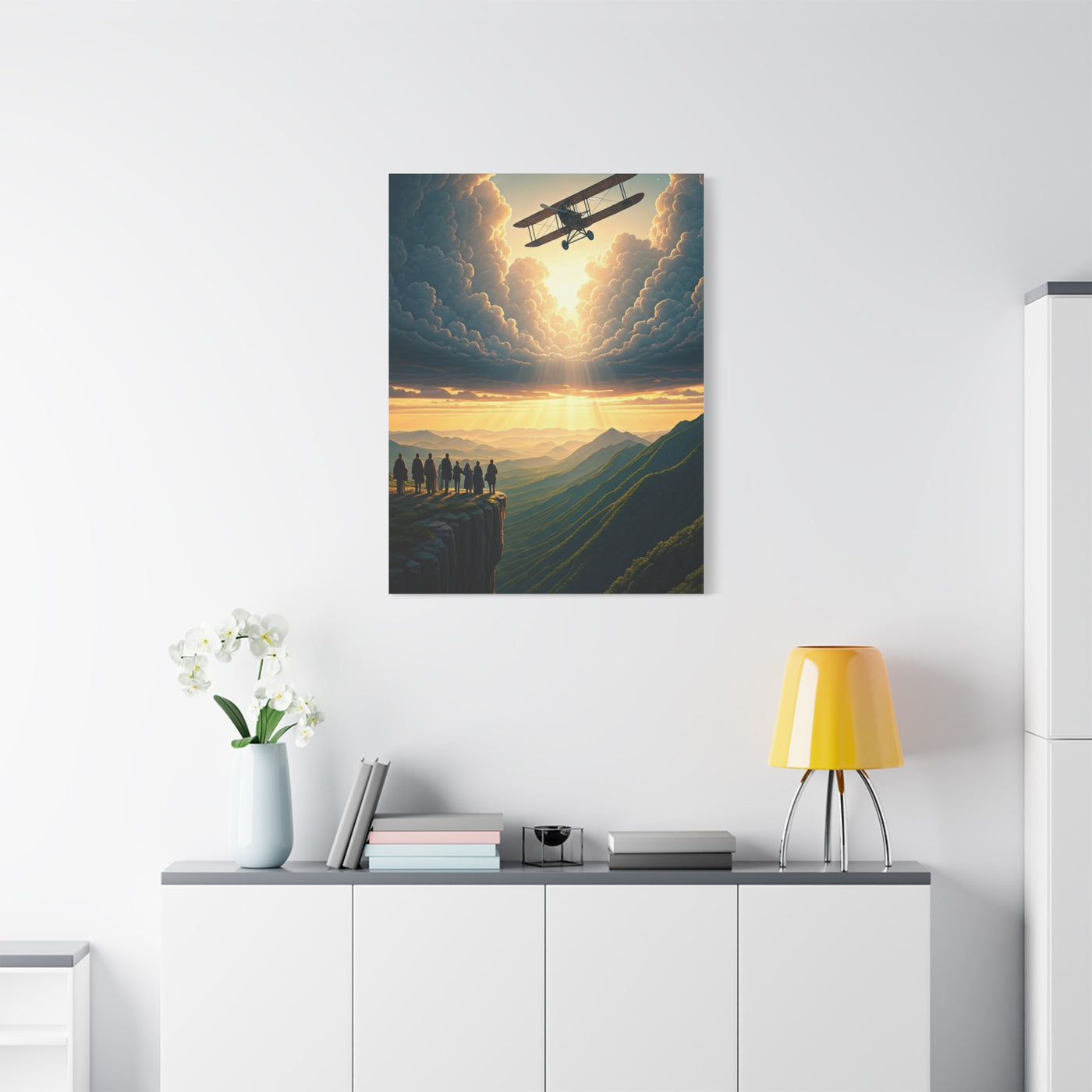 Vintage Airfield Dreams at Sunrise Wall Art & Canvas Prints