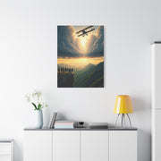 Vintage Airfield Dreams at Sunrise Wall Art & Canvas Prints
