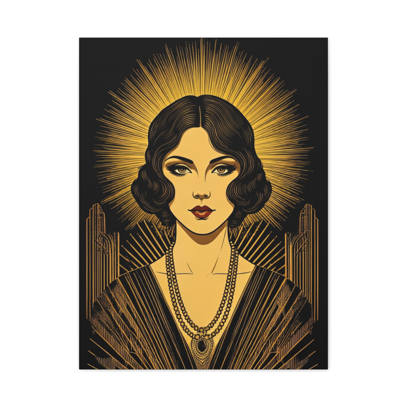 Radiant Deco Icon Woman Wall Art & Canvas Prints