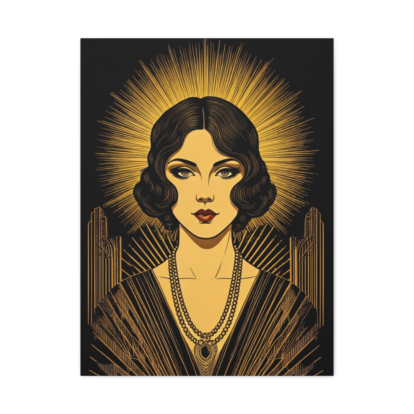 Radiant Deco Icon Woman Wall Art & Canvas Prints