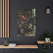 English Bulldog Gentleman’s Library Wall Art & Canvas Print
