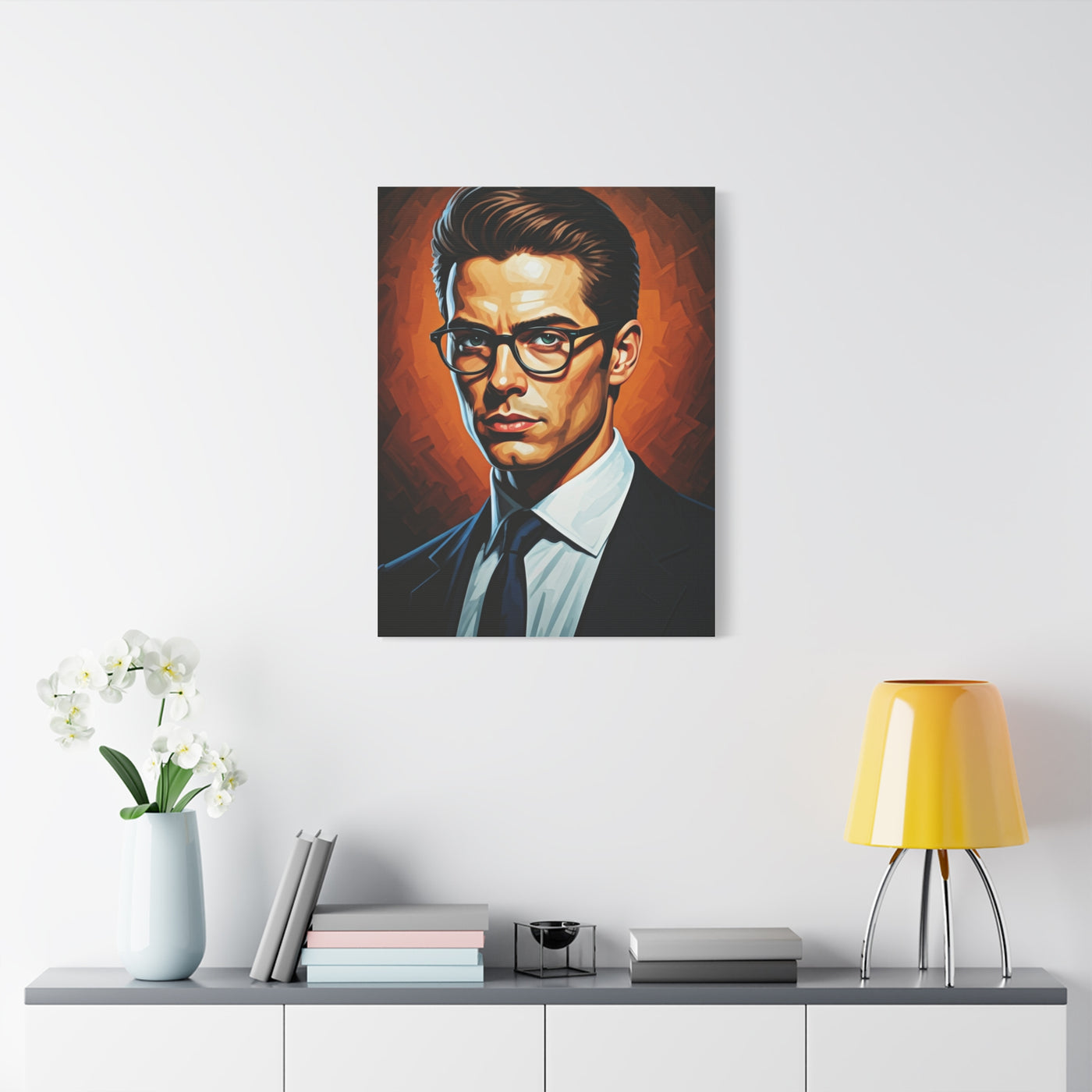 Modern Intellectual Gentleman Portrait Wall Art & Canvas Print