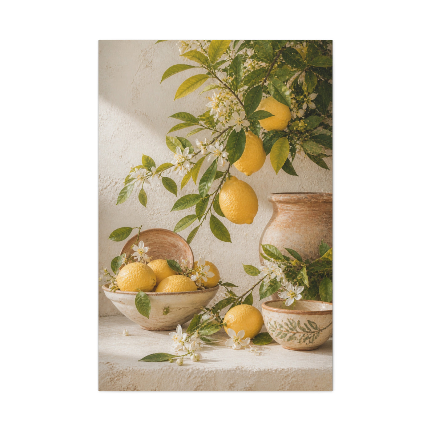 Mediterranean Citrus Botanical Still Life Wall Art & Canvas Print