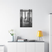 Executive Skyline Through Glass Wall Art & Canvas Print
