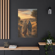 Golden Journey Companionship Landscape Wall Art & Canvas Print