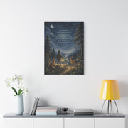 Joshua 1:9 Courage Night Path Scripture Wall Art & Canvas Print