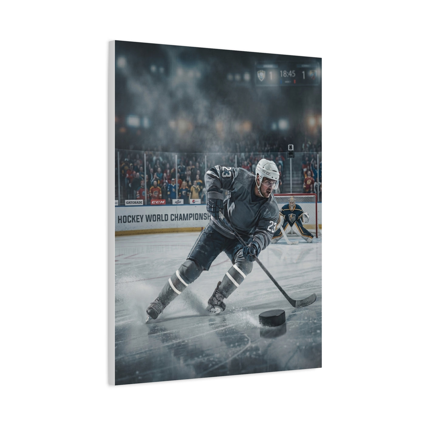 Championship Hockey Action Sports Wall Art & Canvas Print