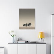Minimal Elephant Family Dune Crossing Wall Art & Canvas Print