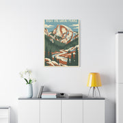 Visit The Great Peaks Vintage Poster Wall Art & Canvas Print