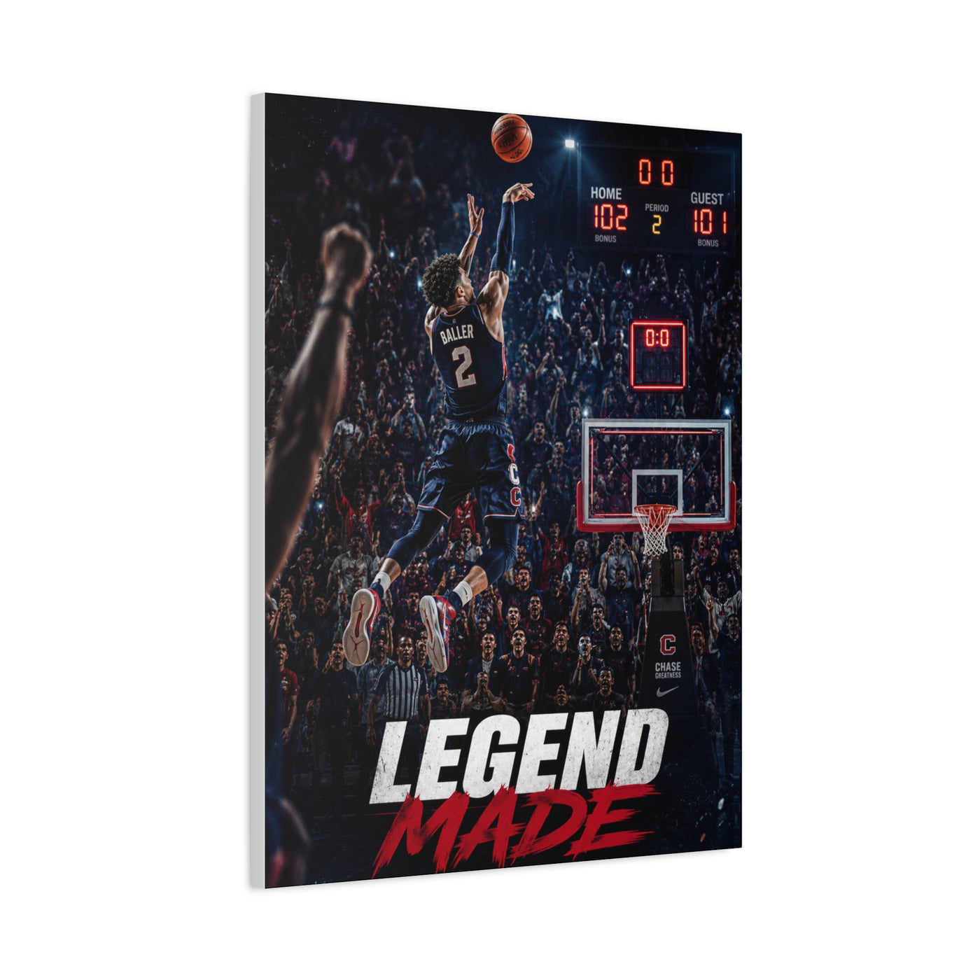 Legend Made Championship Basketball Sports Wall Art & Canvas Print