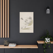 Minimal Lacrosse Motion Sports Wall Art & Canvas Print