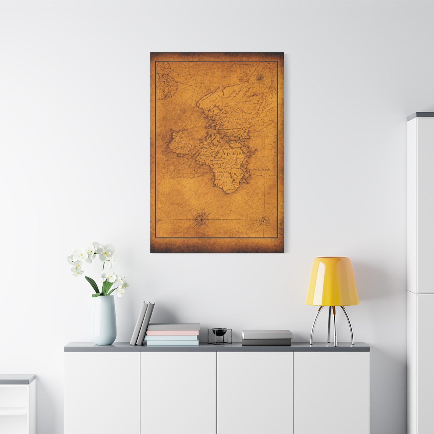 Vintage Africa Continent Map Wall Art & Canvas Prints