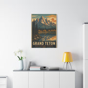 Grand Teton Vintage National Park Poster Wall Art & Canvas Print