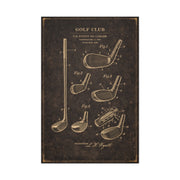 Antique Golf Club Patent Diagram Wall Art & Canvas Print