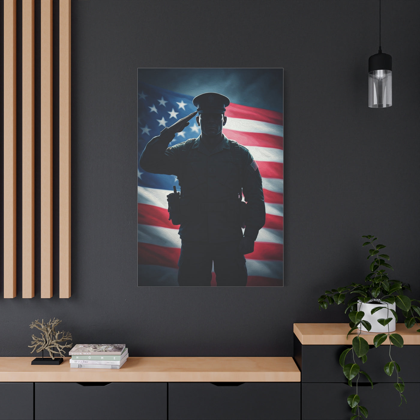 Saluting Soldier American Pride Wall Art & Canvas Prints