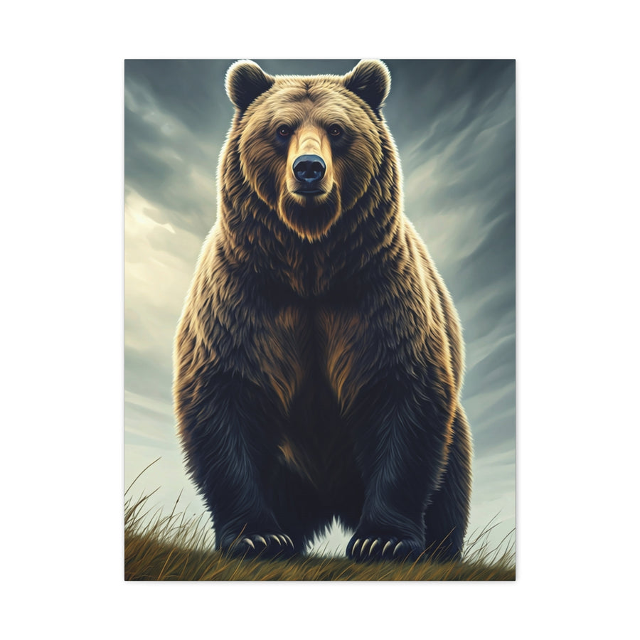 Majestic Grizzly Standing Portrait Wall Art & Canvas Prints