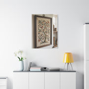 Framed Folk Tree Embroidery Study Wall Art & Canvas Print
