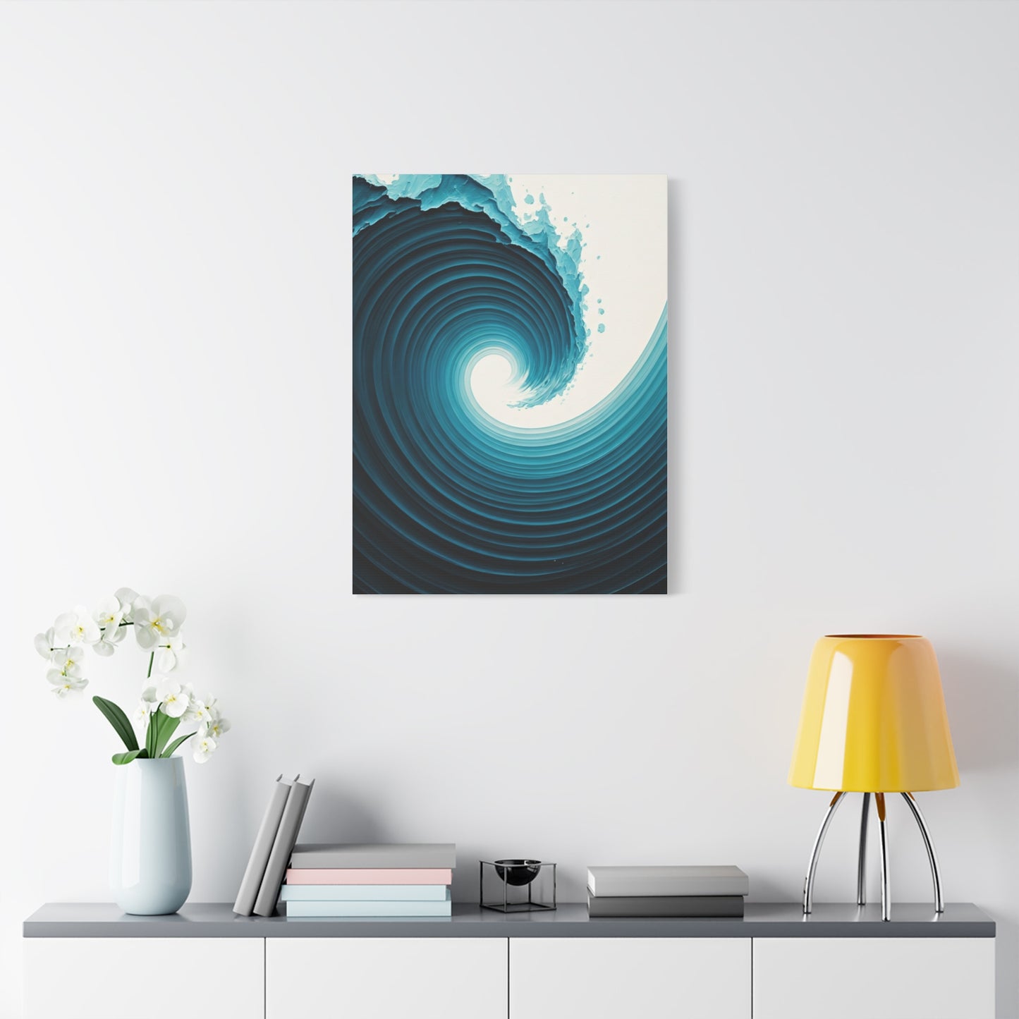 Abyssal Wave Vortex Abstract Wall Art & Canvas Prints