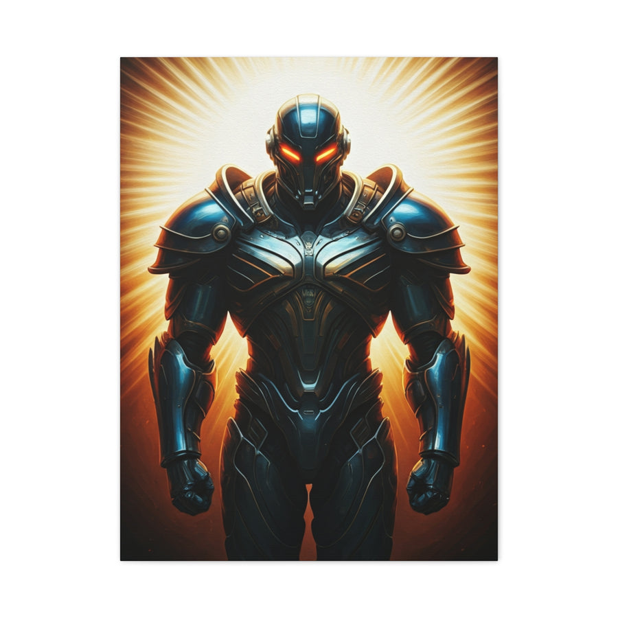 Radiant Cyber Warrior Wall Art & Canvas Print