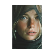 Veiled Blonde Minimal Portrait Wall Art & Canvas Print