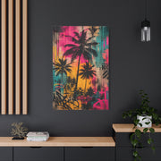 Urban Tropical Graffiti Palm Statement Tropical Wall Art & Canvas Print