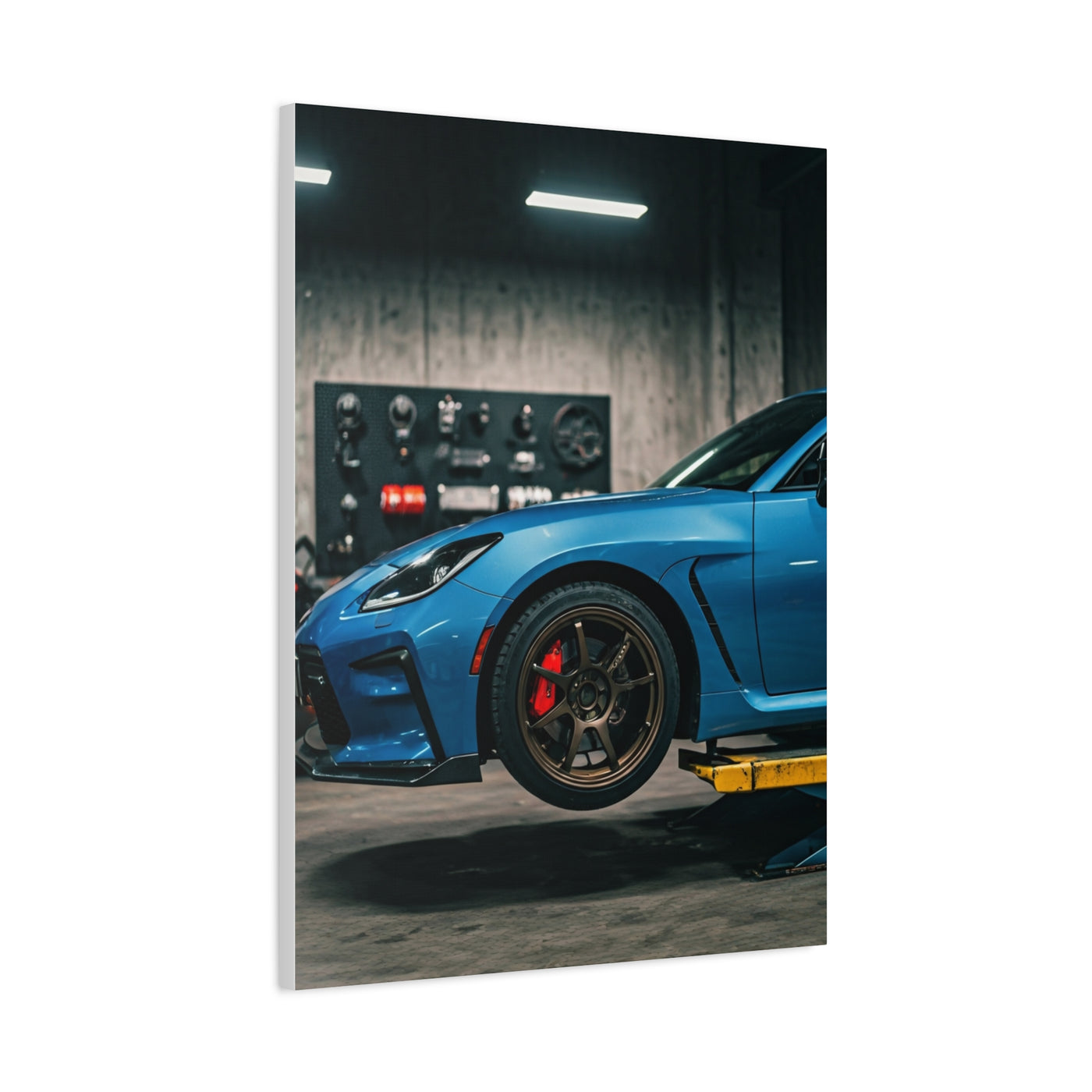Toyota GR86 Modern Workshop Modification Scene Wall Art & Canvas Prints