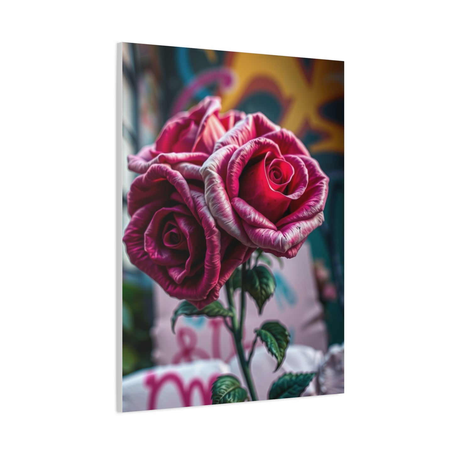 Graffiti Roses Art Premium Canvas 18 Wall Art & Canvas Print