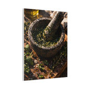 Rustic Herb Mortar and Pestle Wall Art & Canvas Print