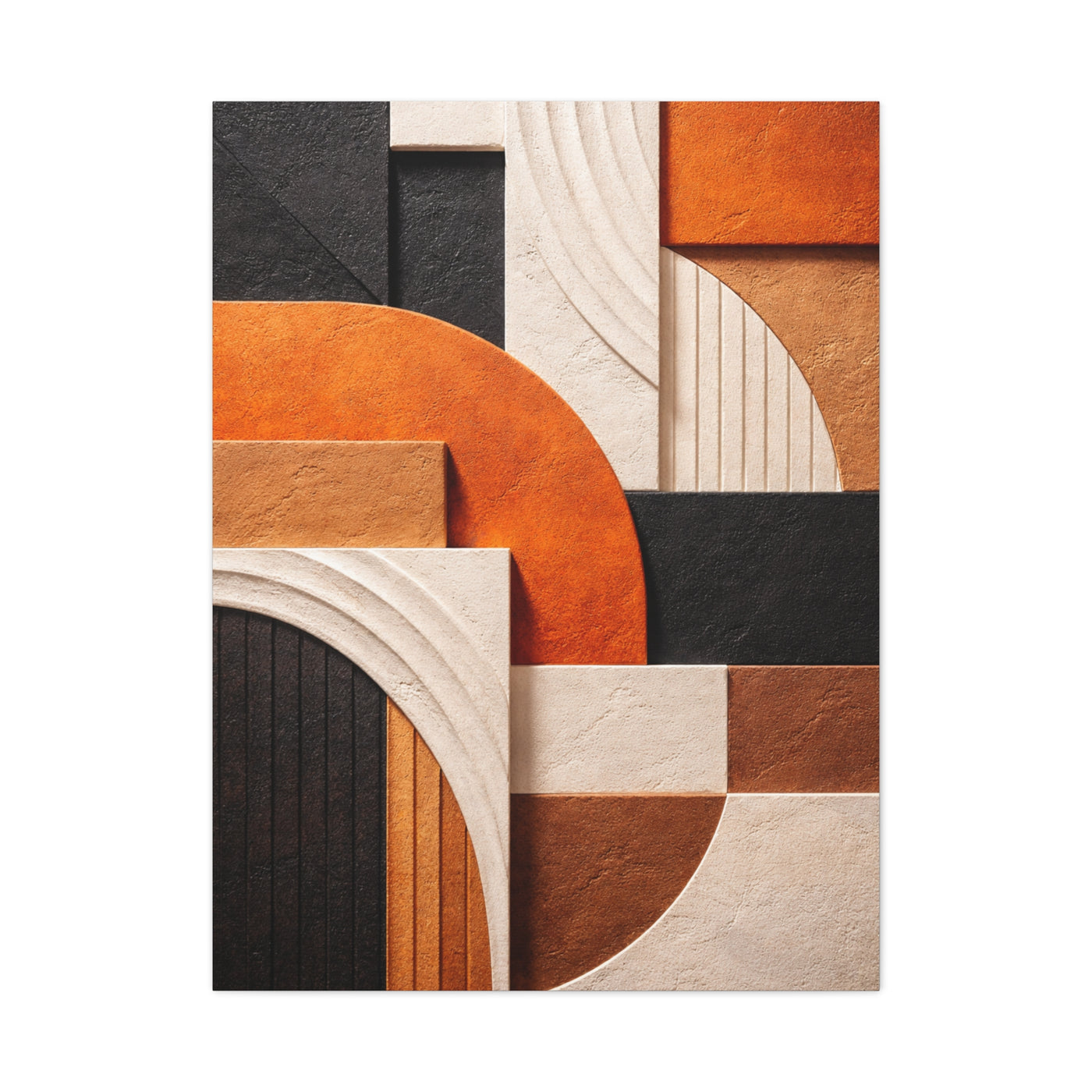Modern Curved Geometry Abstract Wall Art & Canvas Print