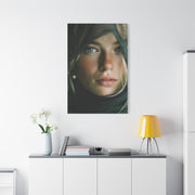 Veiled Blonde Minimal Portrait Wall Art & Canvas Print