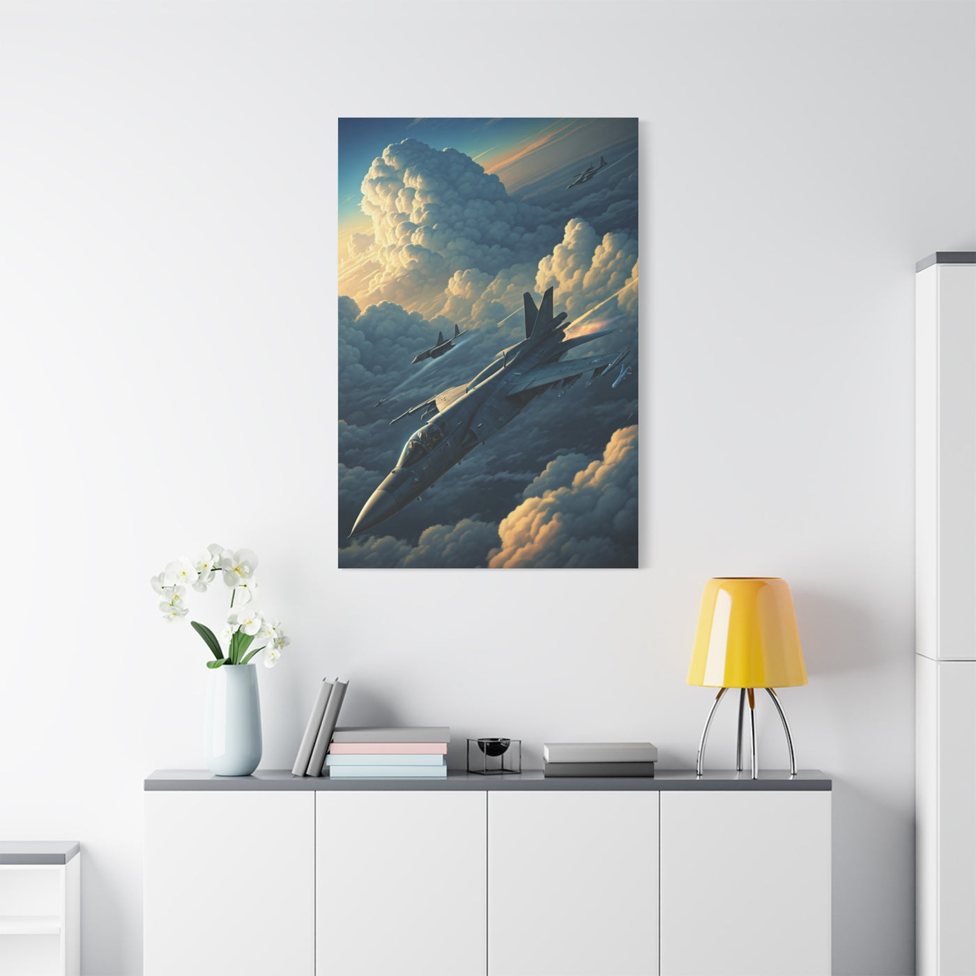 Skyborn Jet Through Cloud Kingdom Wall Art & Canvas Prints