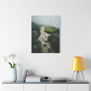 Coastal Mist Golf Green Minimal Wall Art & Canvas Print