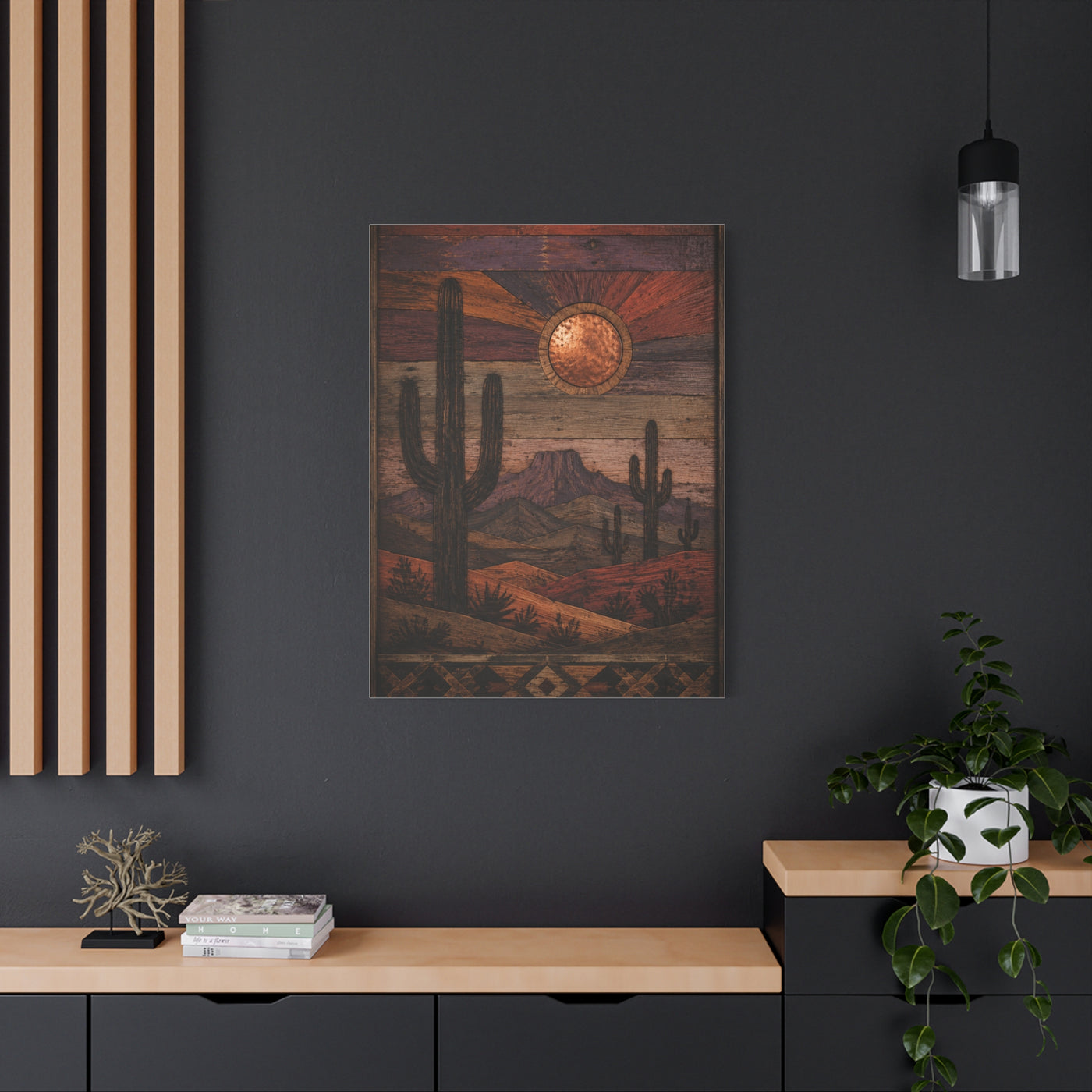 Southwestern Reclaimed Wood Desert Wall Art & Canvas Print
