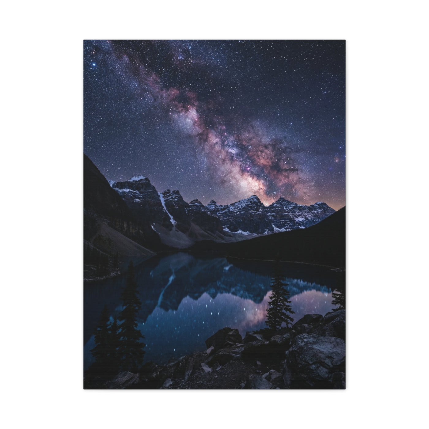 Milky Way Alpine Lake Wall Art & Canvas Print
