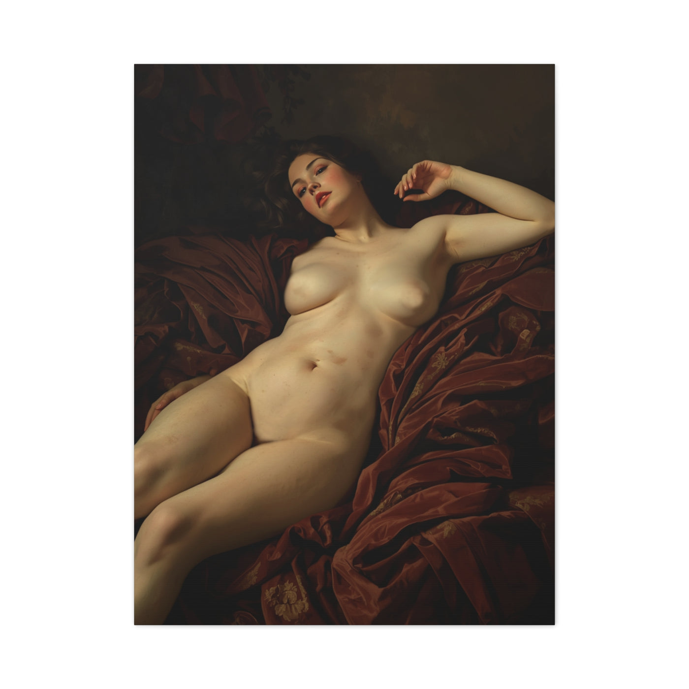 Romantic Reclining Classical Figure  Wall Art & Canvas Print