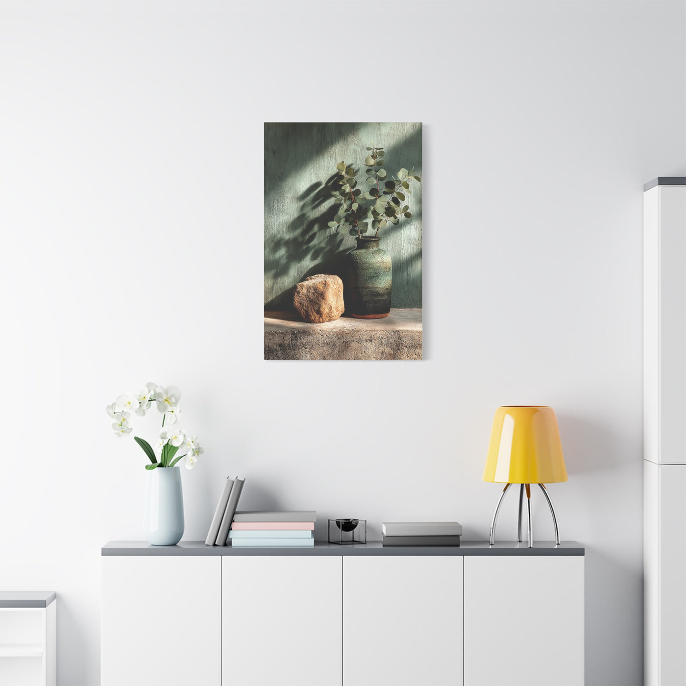 Minimal Eucalyptus Still Life Wall Art & Canvas Print